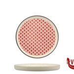 ceramica MOSAIK-PIATTO NORDIC CM.21 RED    RH43880-21-J63B IMPORT TAVOLA PROFESSIONAL