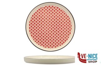 ceramica MOSAIK-PIATTO NORDIC CM.27 RED RH43880-27-J63B IMPORT TAVOLA PROFESSIONAL
