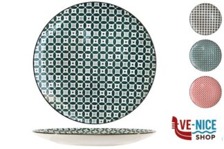 ceramica MOSAIK-PIATTO PIANO CM.26 DECORI ASSORTITI RH40069-10.25 IMPORT TAVOLA PROFESSIONAL