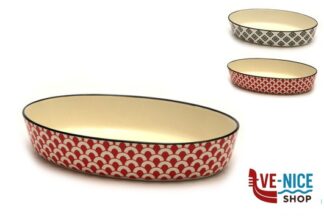 ceramica MOSAIK-PIROFILA OVALE CM.24,5X16,5 DECORI ASSORTITI RH41671C-J1E IMPORT TAVOLA PROFESSIONAL