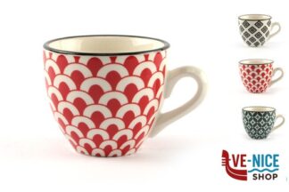 porcellana MOSAIK-TAZZA COLAZIONE SENZA PIATTO DECORI ASSORTITI RH43011 IMPORT TAVOLA PROFESSIONAL