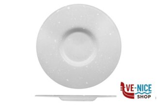 ceramica MOVING- PIATTO CM 30,5 INT.13,5GOCCE BIANCHE IMPORT TAVOLA PROFESSIONAL