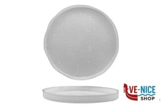 ceramica MOVING- PIATTO NORDIC CM 30 GOCCE BIANCHE IMPORT TAVOLA PROFESSIONAL