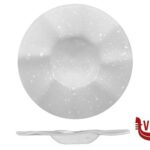ceramica MOVING- PIATTO PAGODA CM 28 GOCCE BIANCHE IMPORT TAVOLA PROFESSIONAL