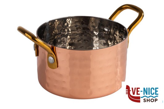 casseruole MUMBAI-MINI CASSERUOLA CM 11,5XH.7 LT 0,60 CON MANICI DORATI APS ASSHEUER POTT GMBH E CO KG