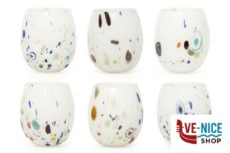 vetro MURANO - CONFEZIONE 6 BICCHIERI ACQUA CL 35 COLORE BIANCO VETRERIA%20ARTISTICA%20DI%20COPPOLA%20ALESS