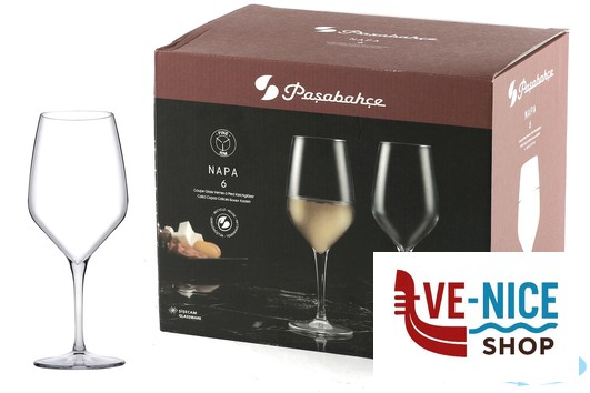 calici vino NAPA - CONFEZIONE 6 CALICI VINO BIANCO CL 36 TAGLIATO A FREDDO PASABAHCE - immagine 4