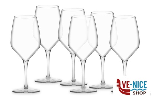 calici vino NAPA - CONFEZIONE 6 CALICI VINO BIANCO CL 36 TAGLIATO A FREDDO PASABAHCE