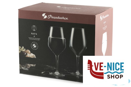 calici vino NAPA - CONFEZIONE 6 CALICI VINO ROSSO CL 58 TAGLIATO A FREDDO PASABAHCE - immagine 4