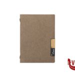 porta menu NATURE-PORTAMENU IN FIBRA NATURALE IMPERMEABILE A5 COLORE MARRONE CM 17,5X24,9 ELASTICO INTERNO PER CONTENERE GLI INSERTI A4 E CON UN INSERTO INCLUSO SECURIT
