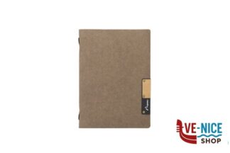 porta menu NATURE-PORTAMENU IN FIBRA NATURALE IMPERMEABILE A5 COLORE MARRONE CM 17,5X24,9 ELASTICO INTERNO PER CONTENERE GLI INSERTI A4 E CON UN INSERTO INCLUSO SECURIT