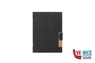porta menu NATURE-PORTAMENU IN FIBRA NATURALE IMPERMEABILE A5 COLORE NERO CM 17,5X24,9 ELASTICO INTERNO PER CONTENERE GLI INSERTI A4 E CON UN INSERTO INCLUSO SECURIT