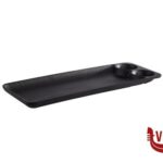 sottopiatti/vassoi NERO-VASSOIO RETTANGOLARE MELAMINA  41X15 CON 2 INCAVI 85097 APS  ASSHEUER POTT GMBH E CO KG