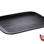 sottopiatti/vassoi NERO-VASSOIO RETTANGOLARE IN MELAMINA GN 1.2 CM 32,5X26,5 H. 2,5 MAX 70ﾰC 85068 APS  ASSHEUER POTT GMBH E CO KG