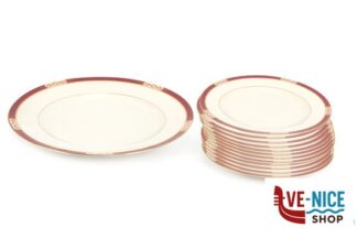 servizi NEW B.CHINA_ELEGANCE-RED-SERVIZIO DOLCE 13 PEZZI ROYAL PORCELLAIN CO