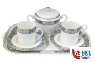 servizi NEW B.CHINA_FLOWERS 704-SERVIZIO.CAFFE X ROYAL PORCELLAIN CO