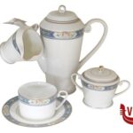 0 NEW B.CHINA_FLOWERS 704-SERVIZIO.THE 15 PZ. ROYAL PORCELLAIN CO