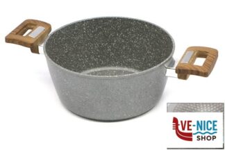 alluminio NEXTONE-CASSERUOLA 2 MANICI CM.24 GRANITO FN-24-2 ANCHE INDUZIONE IMPORT COTTURA