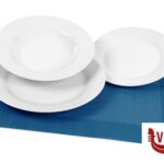 ceramica NICOLE ROUND-SERVIZIO TAVOLA 18 PEZZI PORCELLANA BIANCO IMPORT TAVOLA