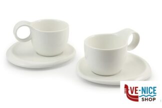 tazze da caffe' NINFEA -SET 2 TAZZE CAFFE C PIATTO -15 BONTA EXPRESS