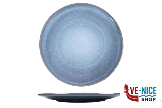piano NUAGES OCEAN - PIATTO PIANO COUPE CM 28 STONEWARE REACTIVE IMPORT TAVOLA PROFESSIONAL