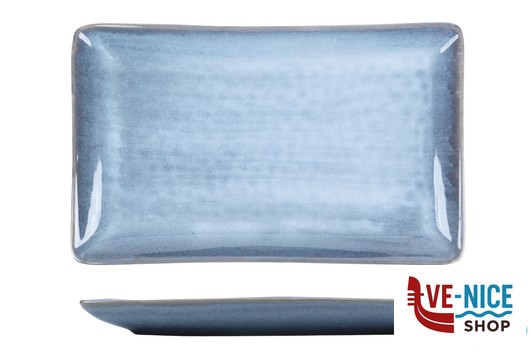 piano NUAGES OCEAN - PIATTO RETTANGOLARE CM 26,5X16XH.2 STONEWARE REACTIVE IMPORT TAVOLA PROFESSIONAL
