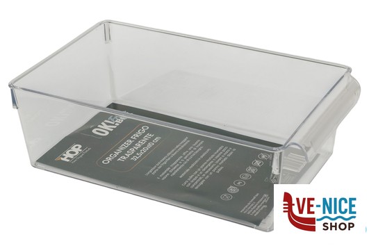 vetro OK! FRIGO BOX-ORGANIZER FRIGO PS TRASPARENTE CM.32,5X20XH.10 IMPORT CUCINA