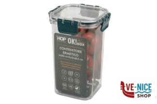 vetro OK! SAVE BOX-BARATTOLO ERMETICO QUADRO 1400ML CM.12XH.18,5 IMPORT CUCINA