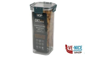 vetro OK! SAVE BOX-BARATTOLO ERMETICO QUADRO 1800ML CM.12XH.24 IMPORT CUCINA