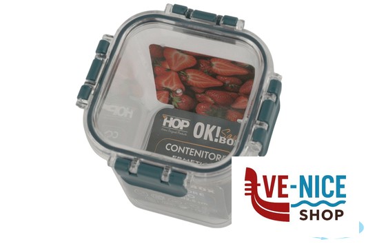 vetro OK! SAVE BOX-BARATTOLO ERMETICO QUADRO 850ML CM.12XH.12,5 IMPORT CUCINA - immagine 3