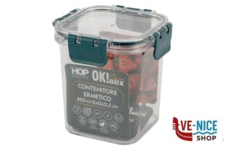 vetro OK! SAVE BOX-BARATTOLO ERMETICO QUADRO 850ML CM.12XH.12,5 IMPORT CUCINA