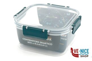 vetro OK! SAVE BOX-CONTENITORE ERMETICO QUADRO 1800ML CM.18,5XH.9 IMPORT CUCINA