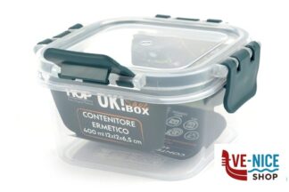 vetro OK! SAVE BOX-CONTENITORE ERMETICO QUADRO 400ML CM.12XH.6,5 IMPORT CUCINA