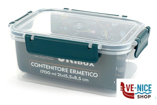 vetro OK! SAVE BOX-CONTENITORE ERMETICO RETTANGOLARE 1700ML CM.21X15,5XH.8,5 IMPORT CUCINA