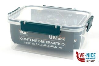 vetro OK! SAVE BOX-CONTENITORE ERMETICO RETTANGOLARE 2850ML CM.24,5X18,5XH.10,5 IMPORT CUCINA