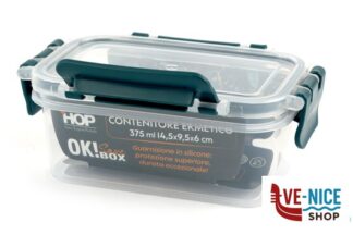 vetro OK! SAVE BOX-CONTENITORE ERMETICO RETTANGOLARE 375ML CM.14,5X9,5XH.6 IMPORT CUCINA
