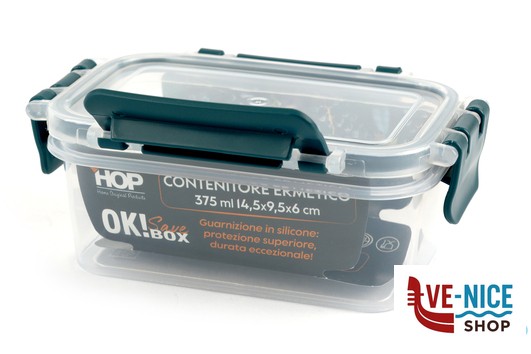 vetro OK! SAVE BOX-CONTENITORE ERMETICO RETTANGOLARE 375ML CM.14,5X9,5XH.6 IMPORT CUCINA