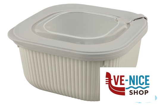 vetro OK! WAVE BOX-CONTENITORE PER MICROONDE QUADRO 1800ML CM.18XH.9,5 IN POLIPROPILENE CON VALVOLA IMPORT CUCINA - immagine 2
