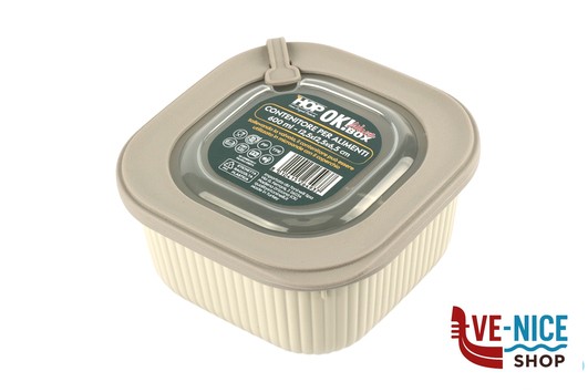 vetro OK! WAVE BOX-CONTENITORE PER MICROOONDE QUADRO 600ML CM.12,5XH.6,5 IN POLIPROPILENE CON VALVOLA IMPORT CUCINA