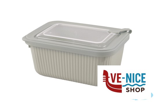 vetro OK! WAVE BOX-CONTENITORE PER MICROONDE RETTANGOLARE 600ML CM.14X10,5XH.7 IN POLIPROPILENE CON VALVOLA IMPORT CUCINA - immagine 2