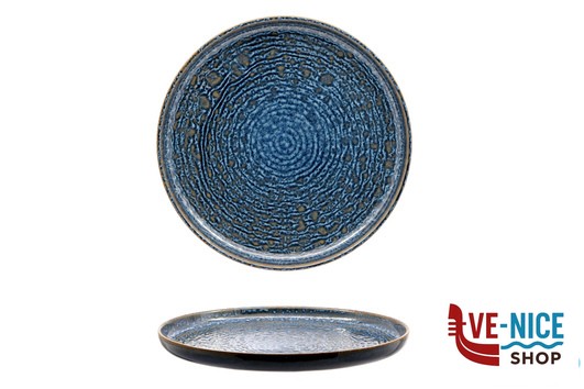 porcellana OKEANOS-PIATTO PIANO BORDO ALTO CM.22 FF026133173 MESA CERAMICS LDA