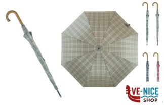 altri accessori OMBRELLO POLIESTERE GOLF FILO SCOZZESE FUSTO NERP IMPUGNATURA IN LEGNO AUTOMATICO MOIA SPA