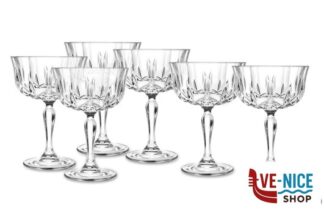 vetro cristallino OPERA - CONFEZIONE 6 COPPE CHAMPAGNE CL 24 25849020206 RCR CRISTALLERIA ITALIANA