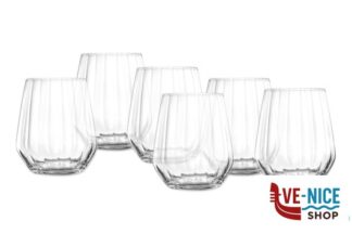 bicchieri acqua OPTIQ - CONFEZIONE 6 BICCHIERI ACQUA CL 43 RCR CRISTALLERIA ITALIANA