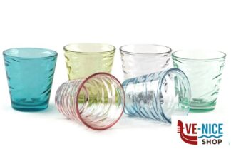 bicchieri acqua ORIGAMI COLOR - CONFEZIONE 6 BICCHIERI ACQUA CL 25 PASABAHCE