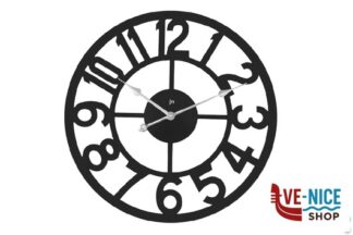 orologi OROLOGIO PARETE QUARZO MDF NERO CM 60 LOWELL