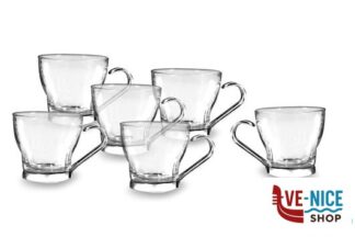 bicchieri e calici OSLO PUNCH - SCATOLA 6 BICCHIERI CON MANICO IN ACCIAIO INOX CL11 1.21890 BORMIOLI ROCCO