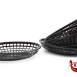 accessori da portata PACK 6 CEST.OVALI CM.23,5X15,5XH.5 NERI  1074BK-6 TABLECRAFT