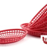 accessori da portata PACK 6 CEST.OVALI CM.23,5X15,5XH.5 ROSSI  1074R-6 TABLECRAFT