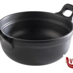 0 PADELLA-COCOTTE MELAMINA NERO CM.21XH.9 CON MANICI E PIEDINI ANTISCIVOLO 85150 APS  ASSHEUER POTT GMBH E CO KG